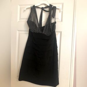 Halter dress with polka dots